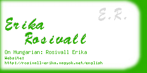 erika rosivall business card